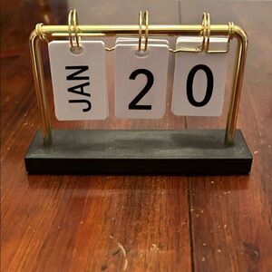 Stylish Gold and Black Perpetual Calendar